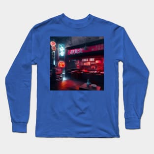 Cyberpunk Tokyo Ramen Shop Long Sleeve T-Shirt